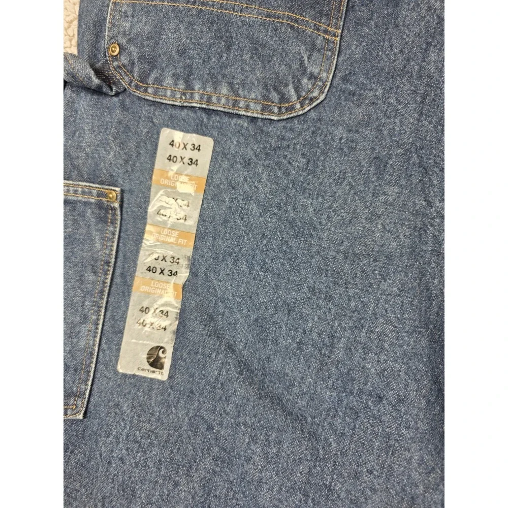 Carhartt Loose Orig. Fit Double-Front Washed Logger Dungaree Jeans B73-DST 40x34